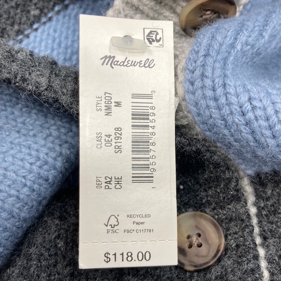 Madewell Jill Stripe Rugby Polo Top NWT (sku 112) - Picture 5 of 8